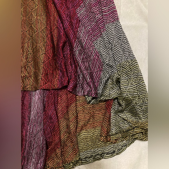 Anthropologie Cecilia Prado Geometric ColorsAbstract Asymmetrical Midi Skirt XS - Picture 7 of 8